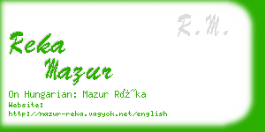 reka mazur business card